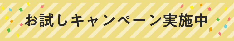 お試しキャンペーン実施中！